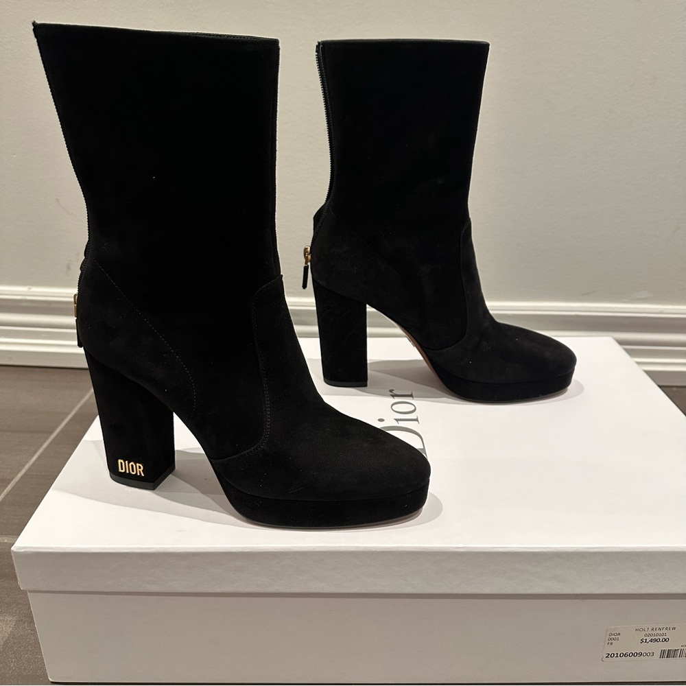 NEW Authentic Dior suede ankle boots with platform EUR 36/US 6